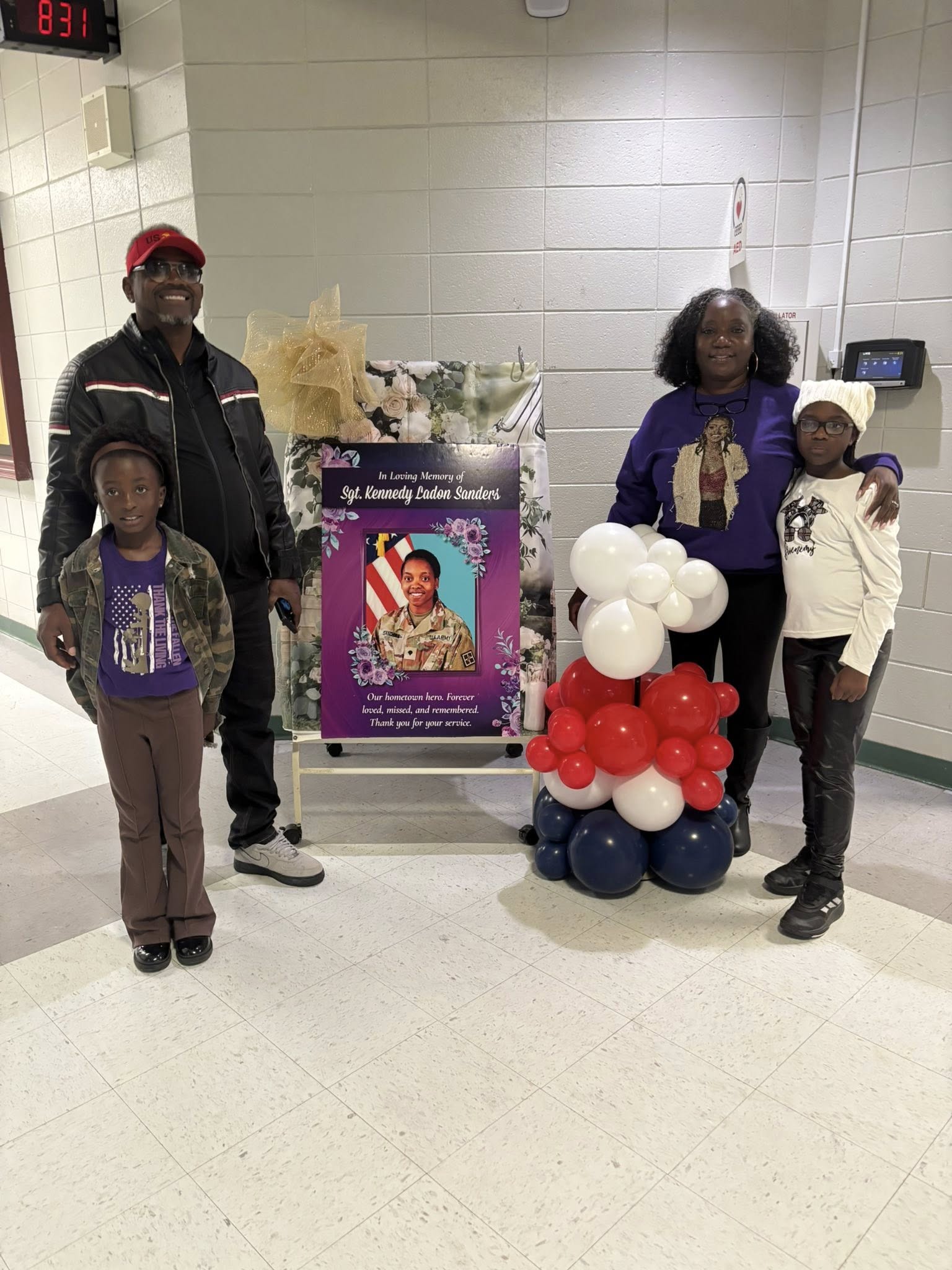 Kennedy Kits memorial display and supporters