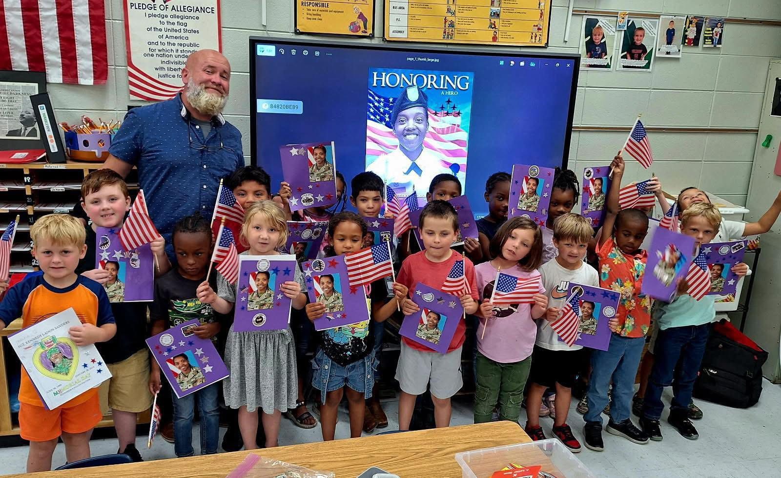 Kennedy Kits being presented in a classroom